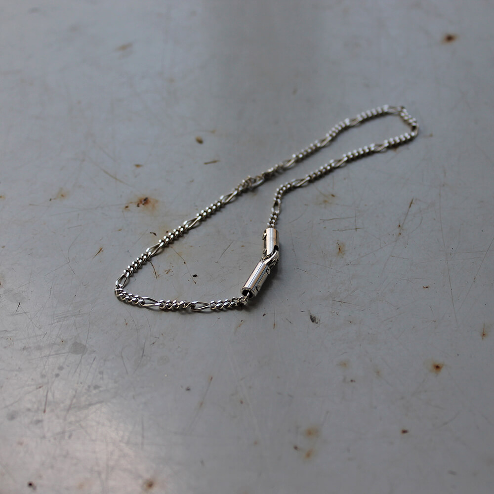 Silver anklet - Figarlet - Hand made sterling silver figaro chain anklet