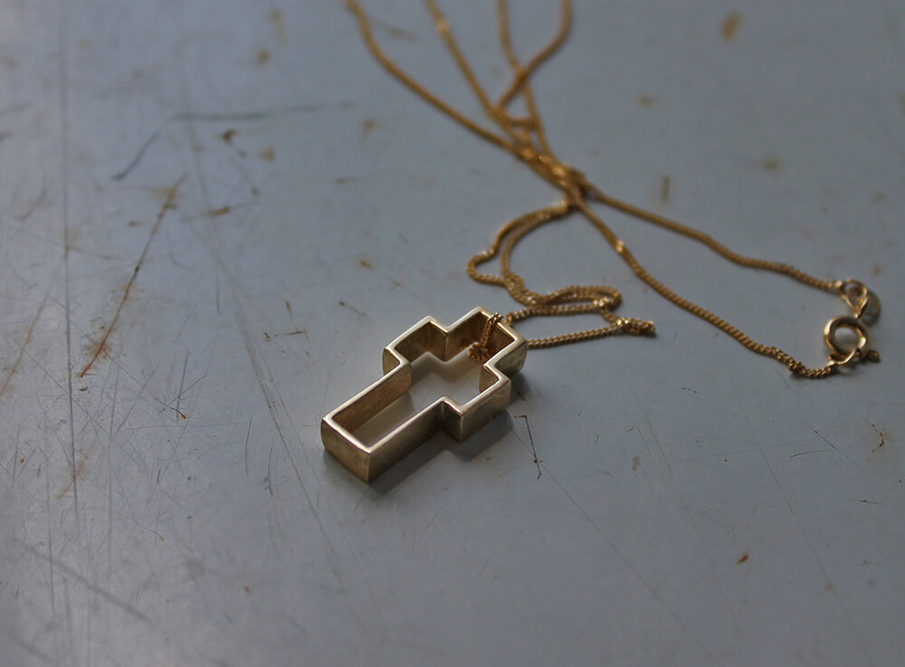 14k gold cross - Cross