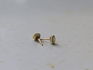 Prague #3 14k gold stud earrings