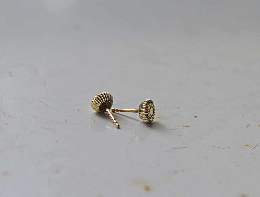 Prague #3 14k gold stud earrings